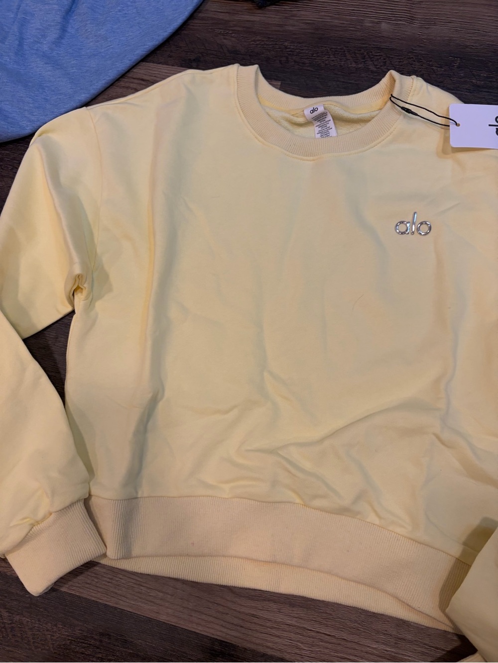 ALO Yoga Crewneck Sweatshirt in Pale Yellow